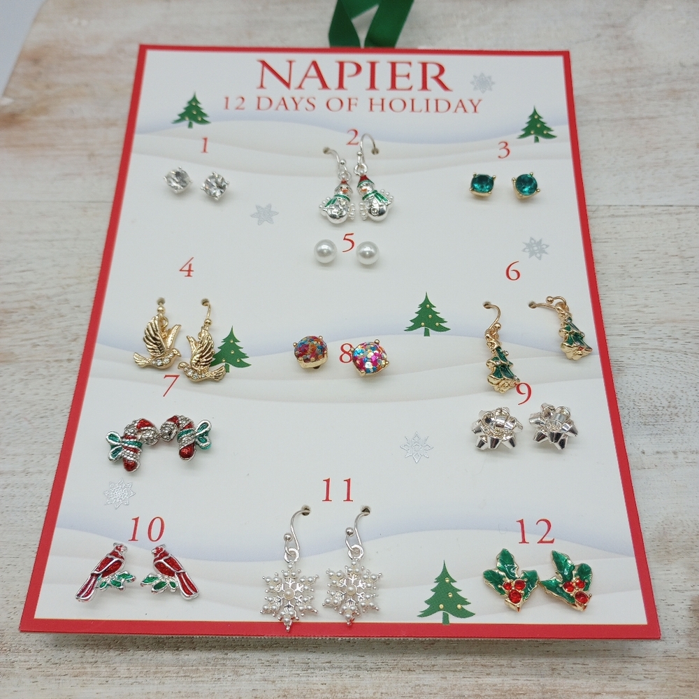 Napier 12 Days Of Christmas Earring Set